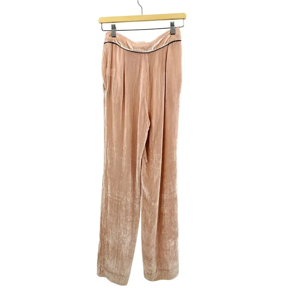 Jacques dusty rose Silk Velvet Pajama Pants